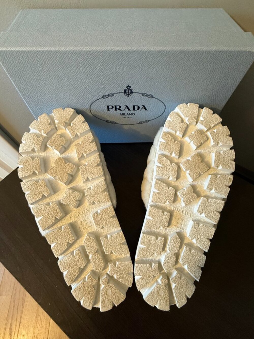Prada Quilted Shearling Platform Slides - EU39 & US9 - Picture 4 of 6